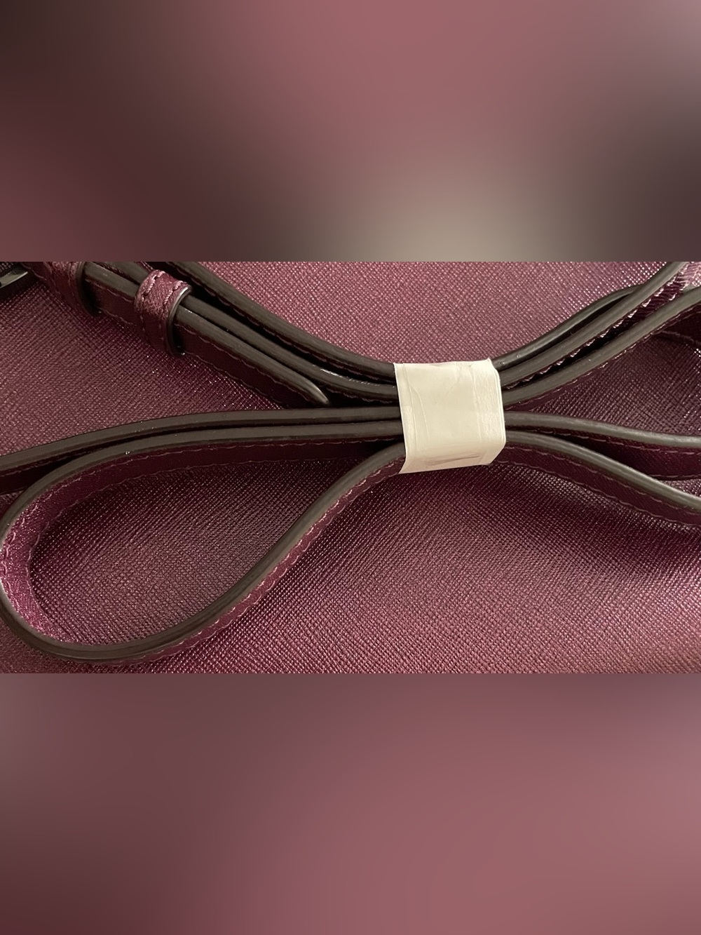 Michael Kors Plum Saffiano Crossbody with Gold Logo - Picture 5 of 5
